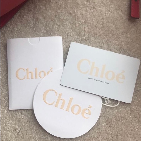 Chloe Medium Faye in Red Leather/Suede - Picture 6 of 9